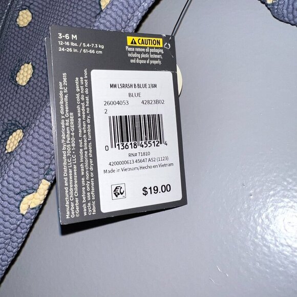 NWT Modern Moments by Gerber Baby Rash Guard Swimsuit Blue Lemons Size 3-6M - Picture 5 of 7